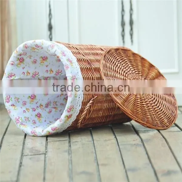 wicker laundry basket & wicker big size storage basket for hotel