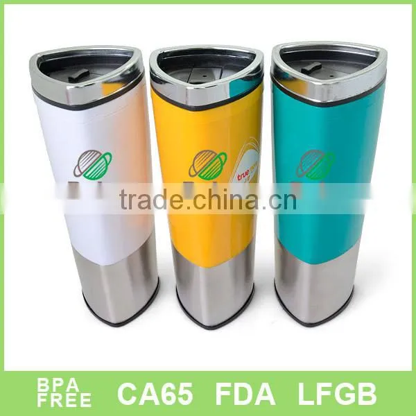 2015 hot selling Rhombus stainless steel double wall coffee mug