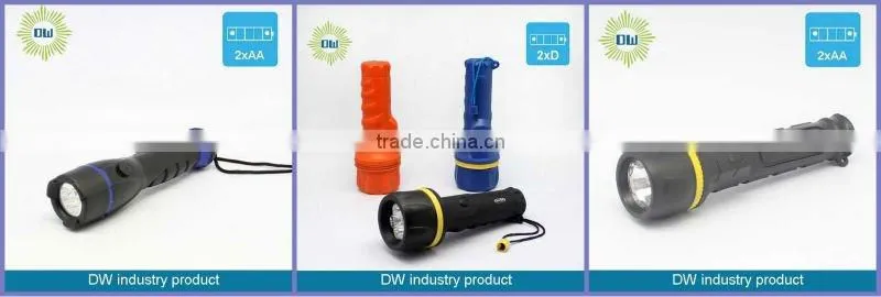 small plastic flashlight with rotary head