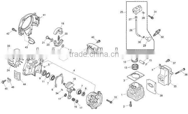 BK4302/3402 grass trimmer backpack cutting machine can mount saw blade