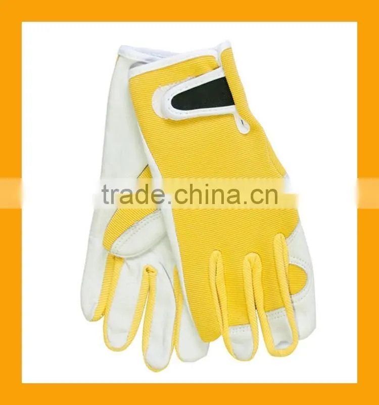 Hot Sell Women's Garden Safety Work Glove, Hand Protection Pigskin Leather Gardening Gloves, Fashionable Ladies Garden Glove