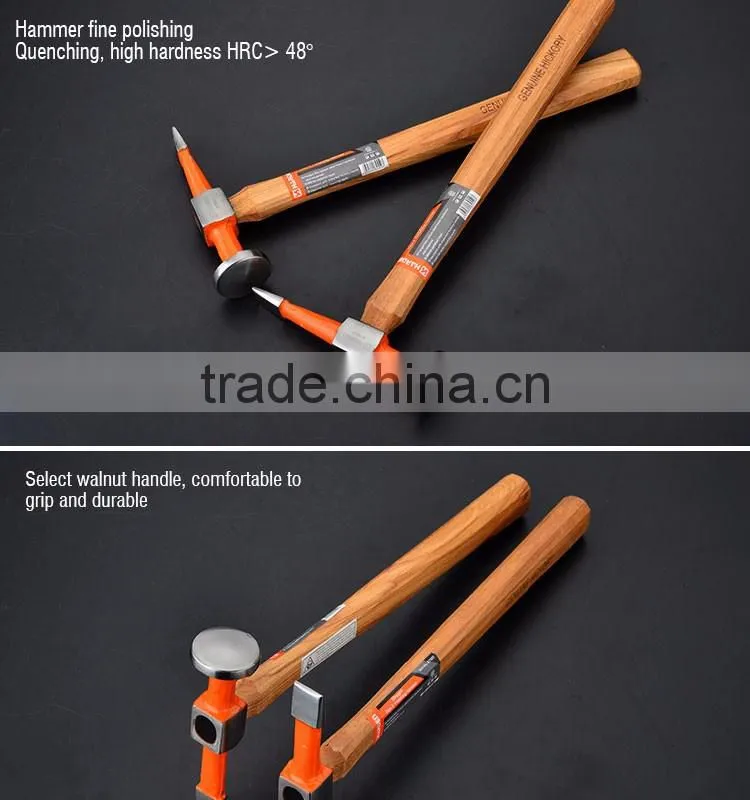 Professional Straight Pein And Finishing Hammer With Hickory Handle