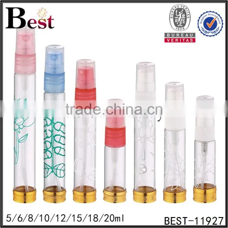 5ml 10ml 20ml perfume spray bottle clear empty perfume spray bottle refillable glass spray perfume bottle 20ml with plastic cap