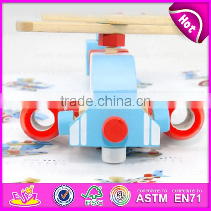 DIY 28PCS wooden screw airplane toys for kids,Wooden Toy Screw Nut Combination for children W03C018