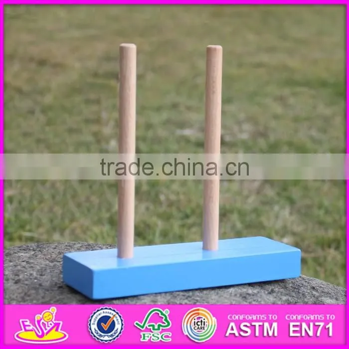 2017 new design pirate boat shape wooden stacking toys for 1 year old W13D134