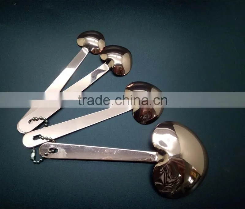 Stainless steel heart shape measuring spoon 1 tablespoon to 1/4 teaspoon -rose gold