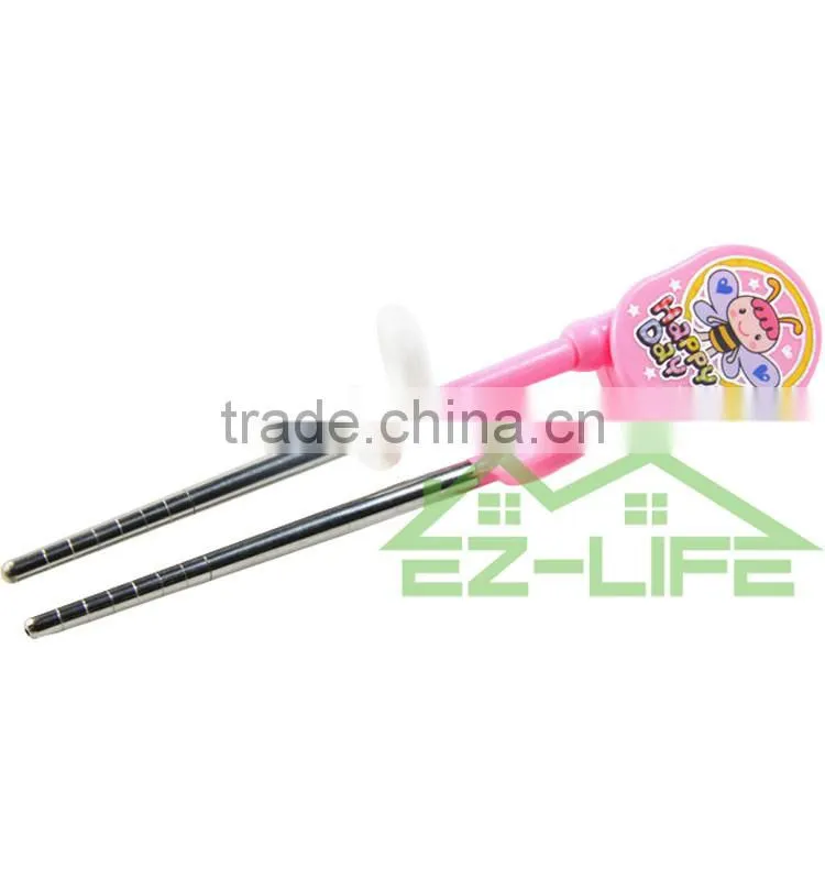 Korean Cute cartoon 304 stainless steel baby training chopsticks