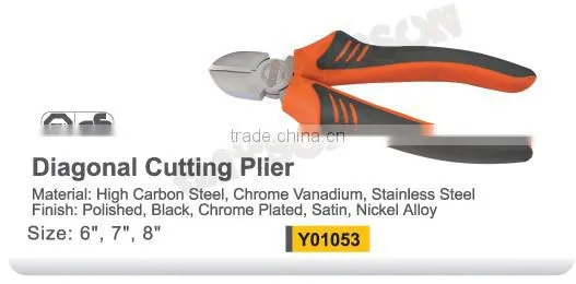 Y01054 new design HANDLE high carton steel nose plier