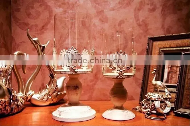 Vintage European style glass candle holder, candlestick for home / bar/ dinner table/ wedding