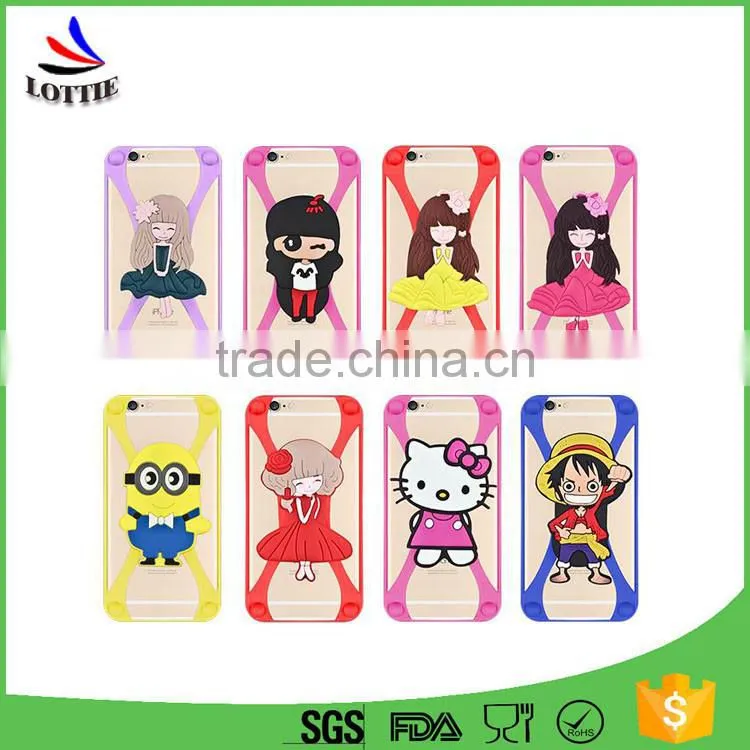 High quality universal Silicone Phone Holder Silicone Cover Ultra-Thin Phone Case for iphone 6 case custom
