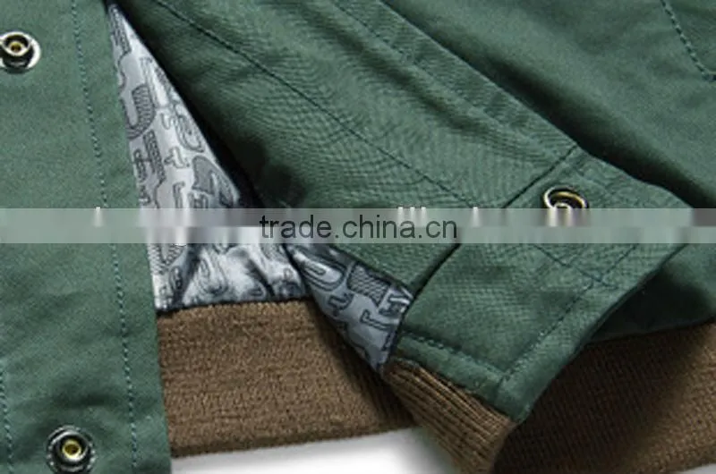 25%Nylon 75% polyster men leather jacket