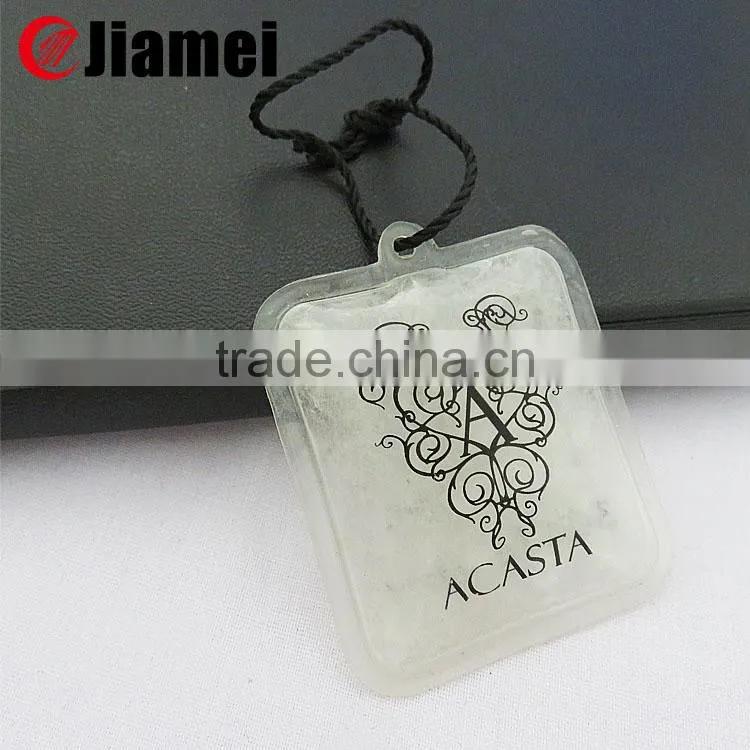 Latest high quality soft pvc Inflatable Hang Tag Down Feather Label