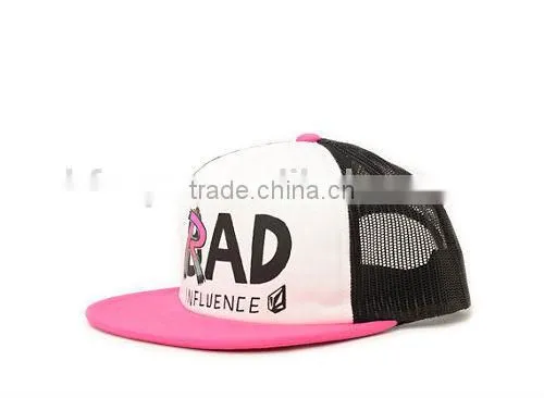 Hip Hop Cheap Snapback Trucker Hat Wholesale Custom Mesh Trucker Hat Flat Brim 5 Panel Foam Custom Printed Trucker Hat