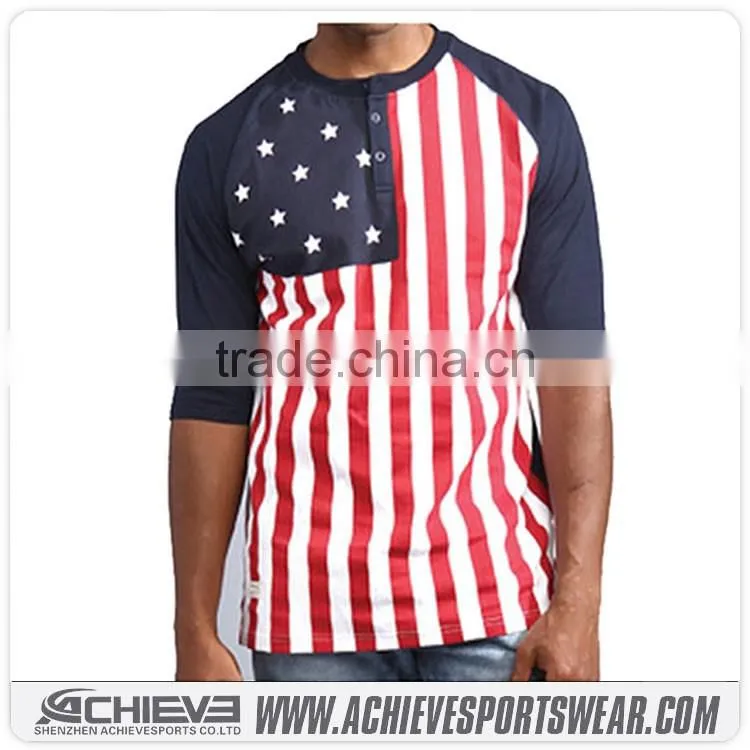 Cheap blank american flag baseball jersey