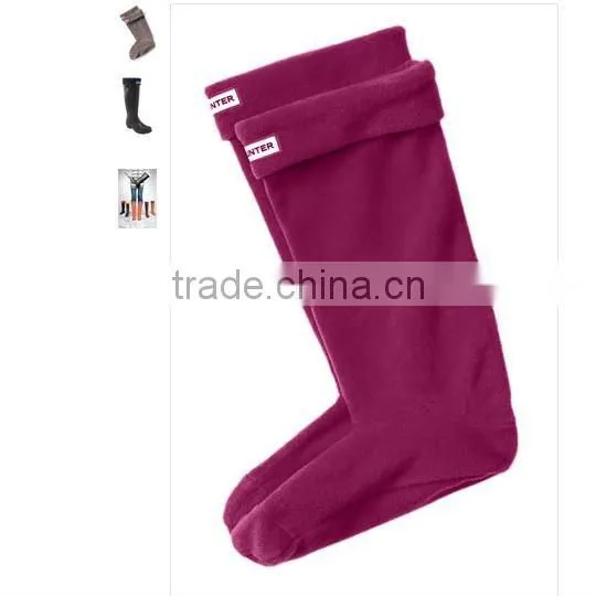 new style windproof warm knit & winter polar fleece rain boots factory