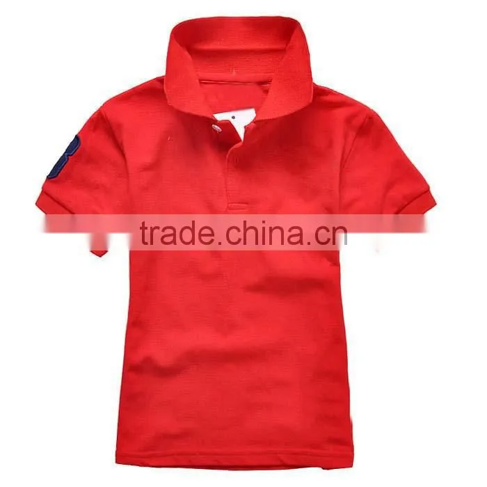 2015 brand new summer boys and girls net cotton polo t shirts sport plain t-shirts wholesale t shirts for kids