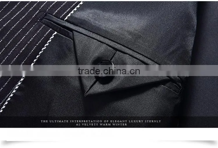 European Men'S Stripe Arrow Lapel Fashion Suit Jacket Blazer For Men