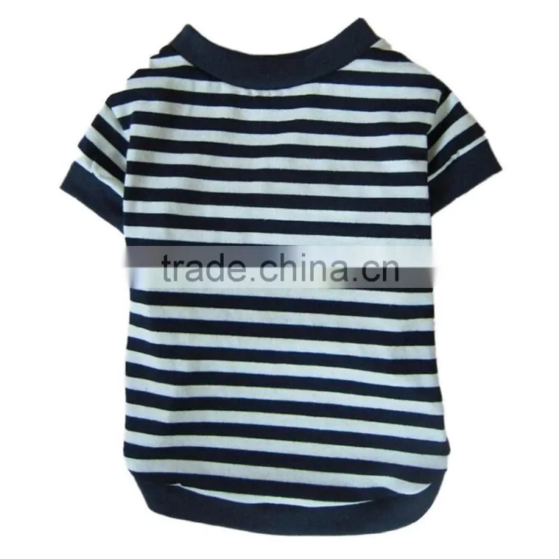wholesale Stripe Pet Puppy Summer Shirt Pet Clothes Vest T Shirt