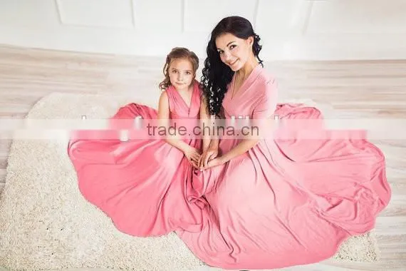 Many Ways Wear Evening Dresses 2017 Maxi Dresses Long Mother Daughter Matching Dress