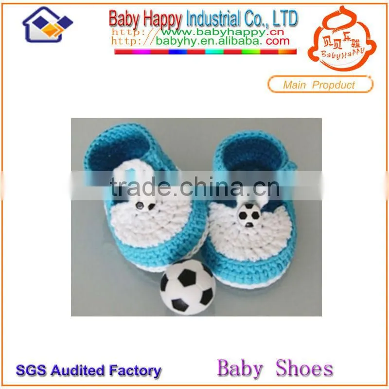 Football Blue Handmade Crochet Baby Dress