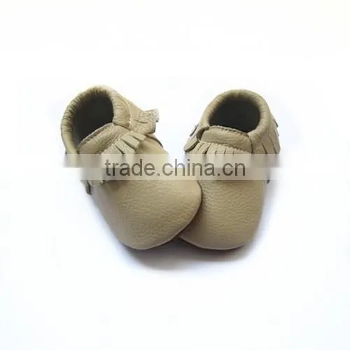 beige color soft rubber sole baby shoes for 6-24months,only 3 sizes