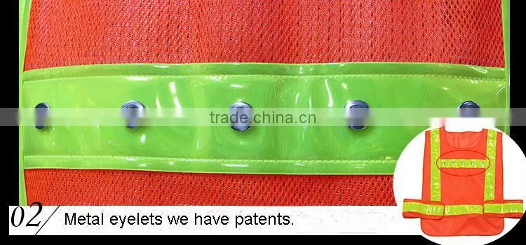 High visibility reflective led warning police uniform