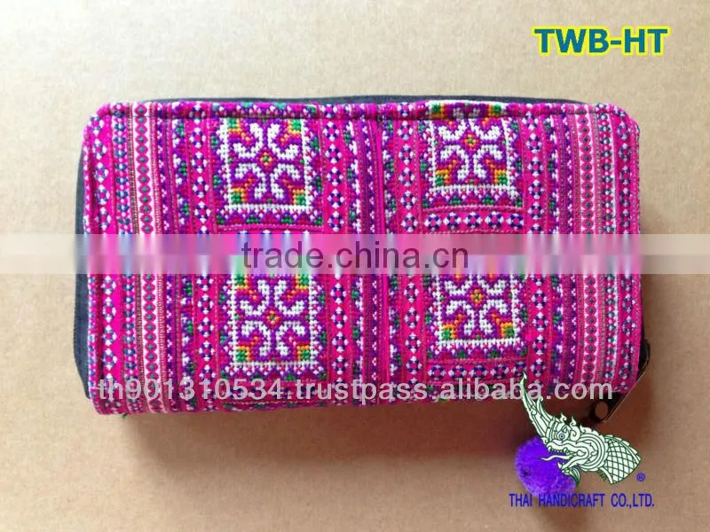 Embroidered HMONG HILL TRIBE Clutch Wallet Coin Money Bag Purse