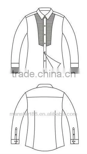 manufacture high end party wear tuxedo wedding shirt