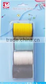 10 spools in blister card colorful polyester sewing thread