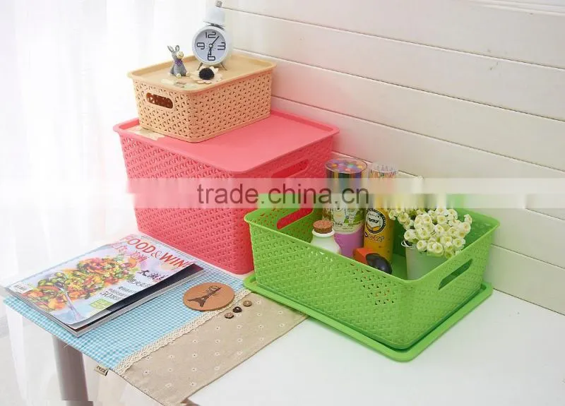 Colorfur plastic storage container box with lid