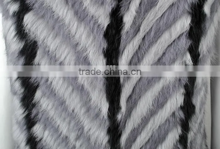 China Factory Wholesale YR570 Wholesale and Retail China Supply Hand Knit Rabbit Fur Wear Vests