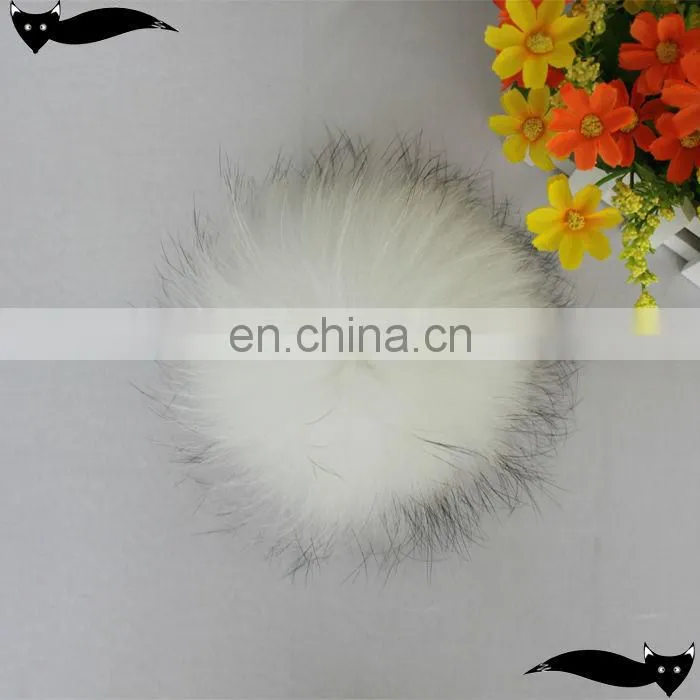 2014 new luxurious hot sale white 14cm raccoon fur ball key chain