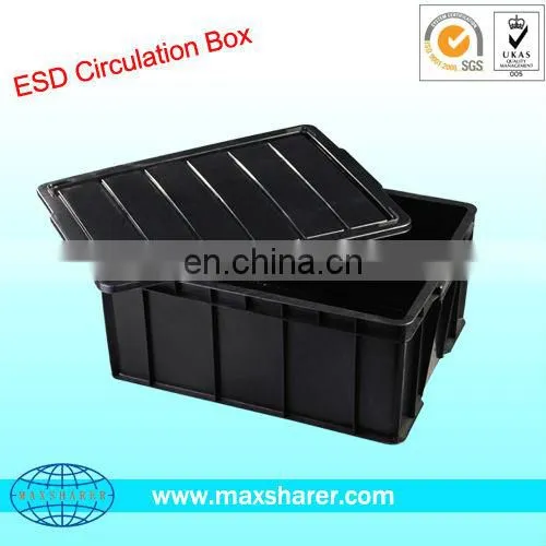 anti-static hinged plastic box