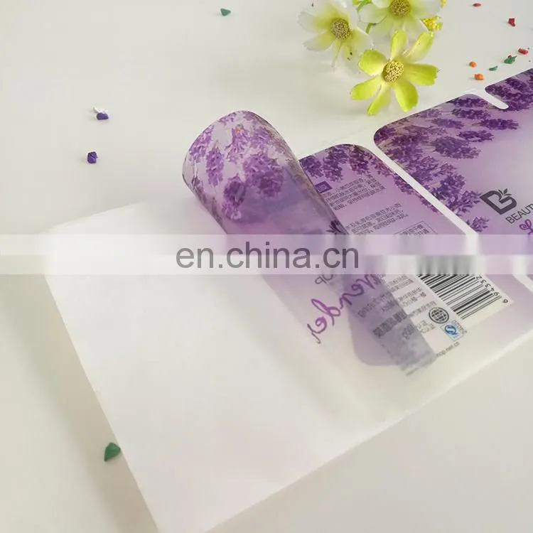 Wholesale alibaba plastic waterproof sticker cosmeti label for sleeping mask