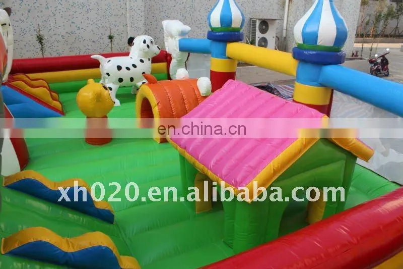 Endless fun and populare outdoor or indoor commercial grade vinyl tarpaulin FU032 inflatable trampoline