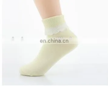 ladies stylish socks with white lace