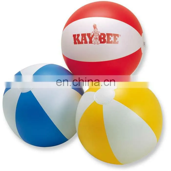 Plastic PVC Inflatable Beach Ball With Logo Printed For Advertision