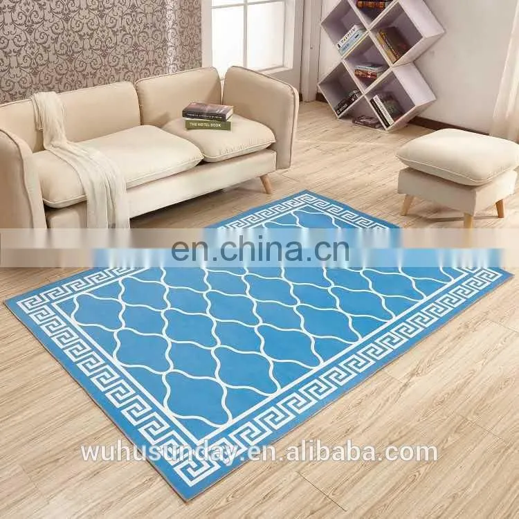 PRINTED SHORT PLUSH MAT - 3599 BLUE