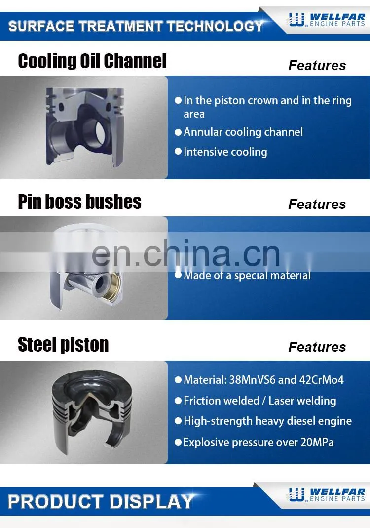 Hot sale motorcycle parts for CG125cc Titan piston P9170/13101KGAB000 56.5mm
