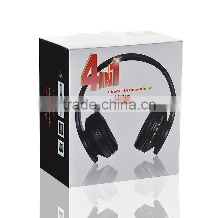 Wireless Bluetooth Headset with FM ,MP3,Bluetooth,Wired 4 in1 functions