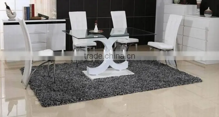 2014 newest modern Glass dining set 1+4