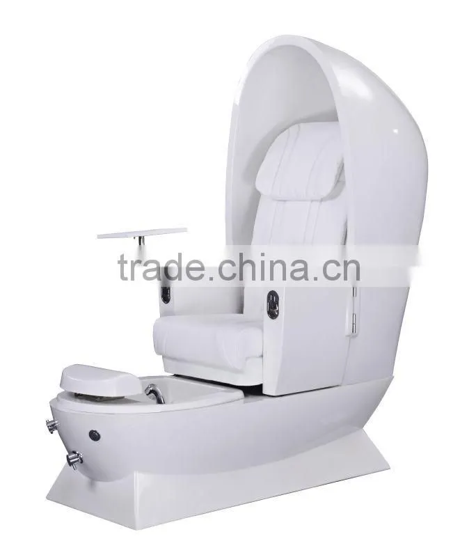 2016 white egg shape with pink massage seat pedicure chair