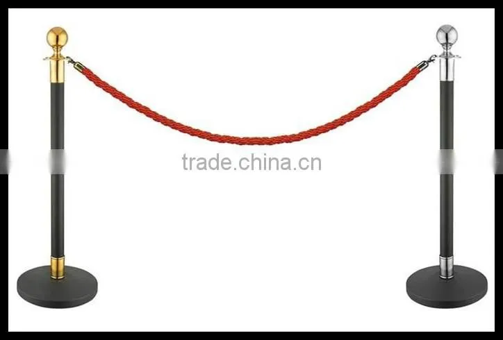 Metal Queue Barriers with rope for shopping mall and hotels