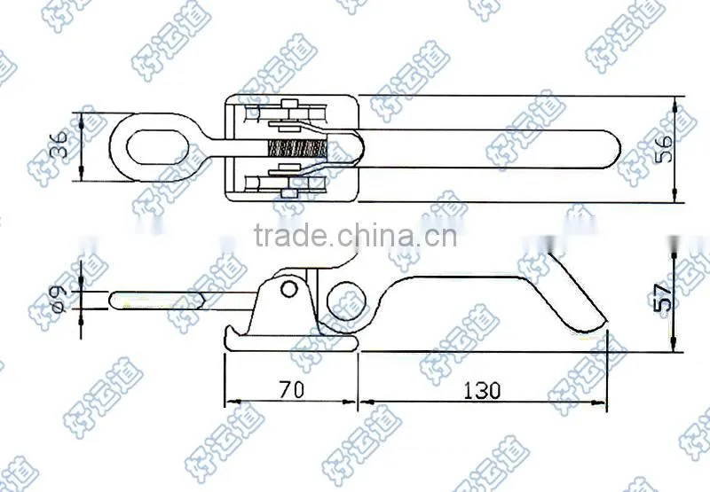 03210 forged hook Trailer side board fastener toggle fastener