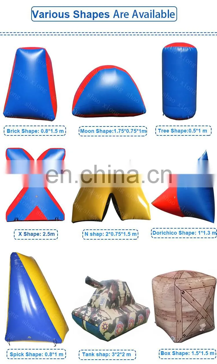 Outdoor Laser Tag Paintball Equipment Inflatables Paintball Obstacles Bunker Field