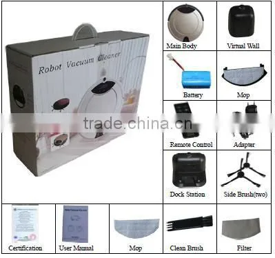 2016 new arrival Robot Vacuum Cleaner dry and wet anti falling robot OEM factory