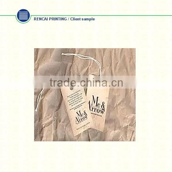 new released custom kraft paper hang tag for jeans