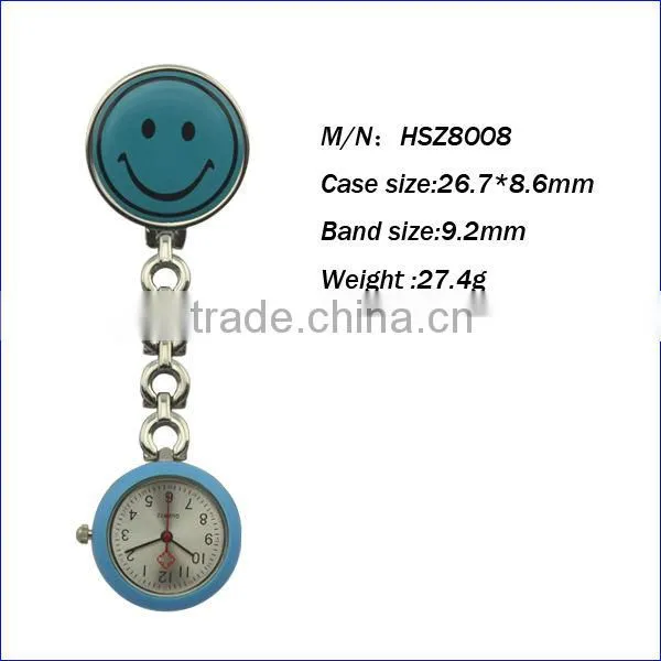 cute Metal Nurse Watch with lighted face and very cheap price (HHS8008)