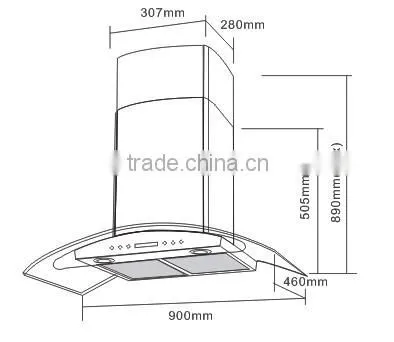 stainless steel commercial kitchen hood with low price