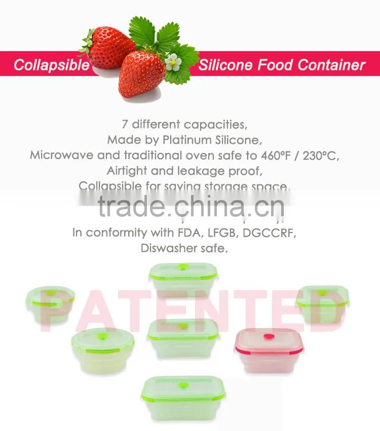 100% healthy harmless heat resistant food container